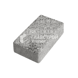 Тротуарная плитка Брусчатка, антрацит на камне, 6 см
